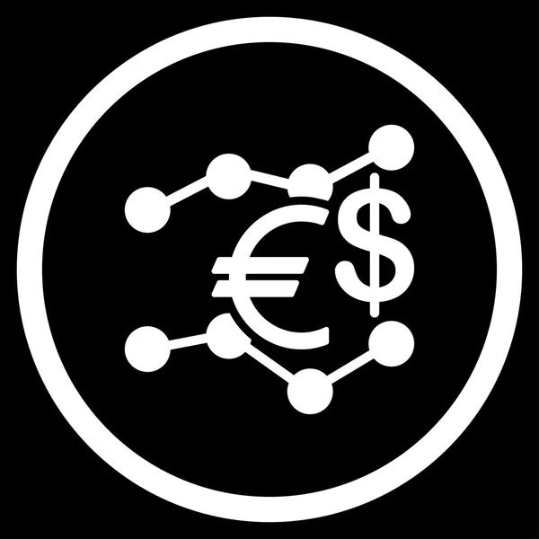 Ícone de tendências de moeda —  Vetores de Stock