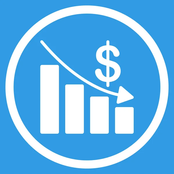 Ícone plano de recessão —  Vetores de Stock