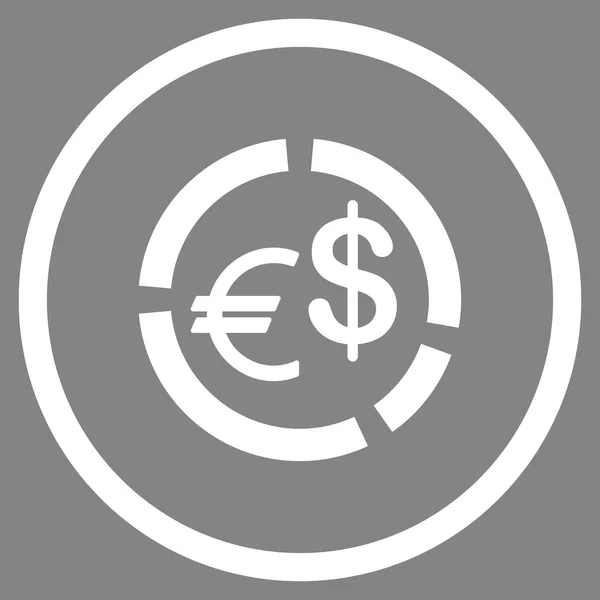 Para birimi diyagram simgesi — Stok Vektör