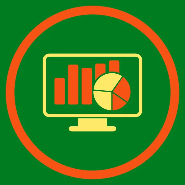 Estatísticas Ícone plano — Vetor de Stock