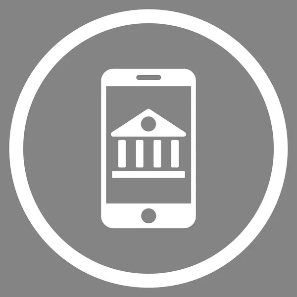 Ícone do banco móvel — Vetor de Stock