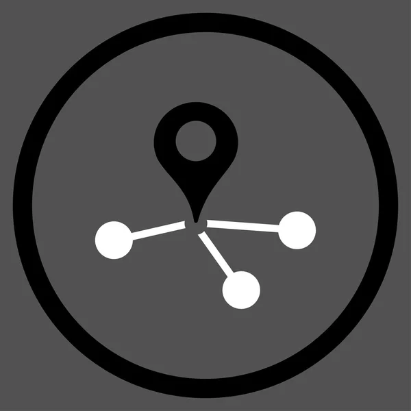 Geo-Netzwerk-Symbol — Stockvektor