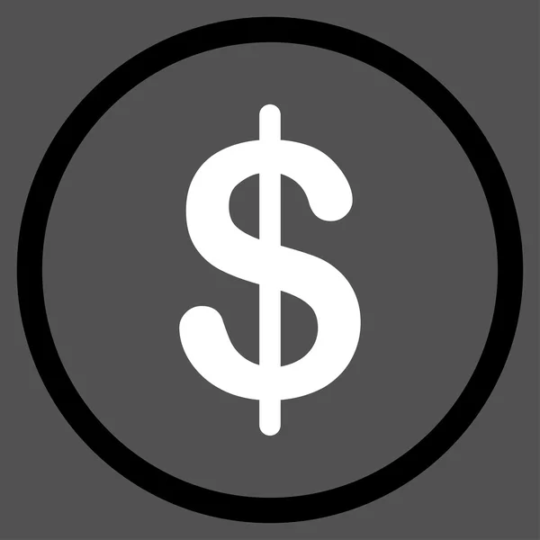 Dollar platte pictogram — Stockvector