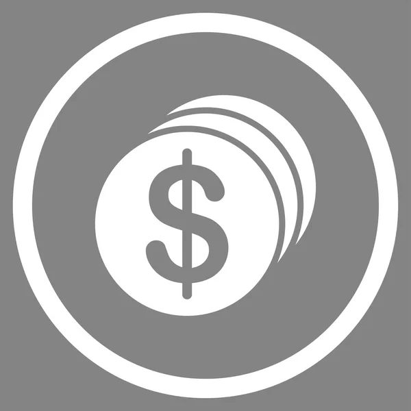 Dollar Coins Icon — Stock Vector