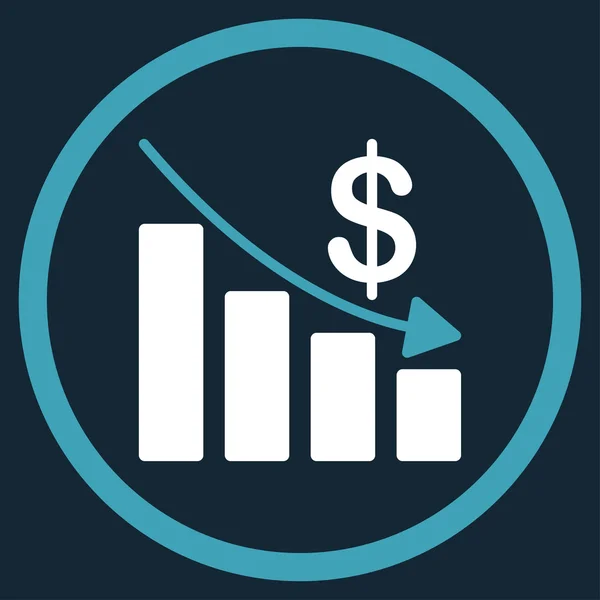 Recesión Apartamento Icono — Vector de stock