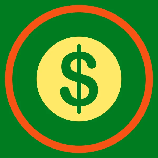 Dollar munt pictogram — Stockvector