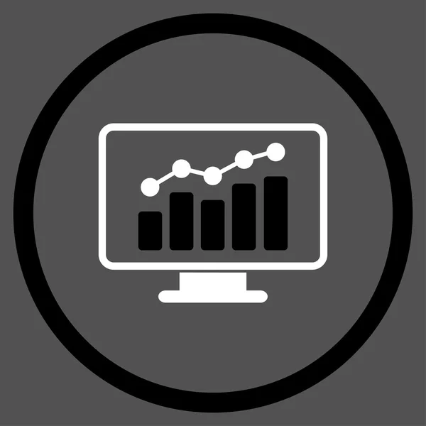 Ícone plano de monitoramento — Vetor de Stock