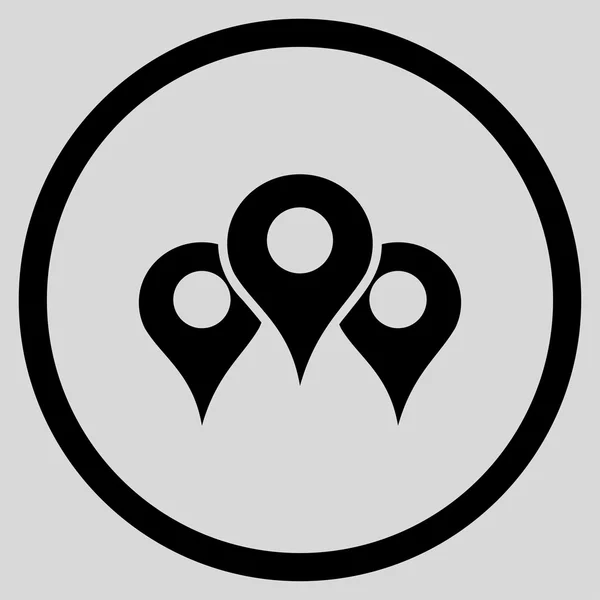 Locaties platte pictogram — Stockvector