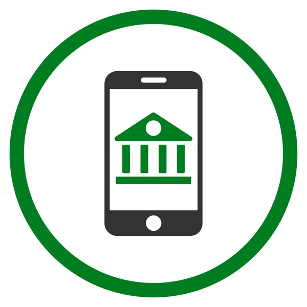 Ícone do banco móvel — Vetor de Stock