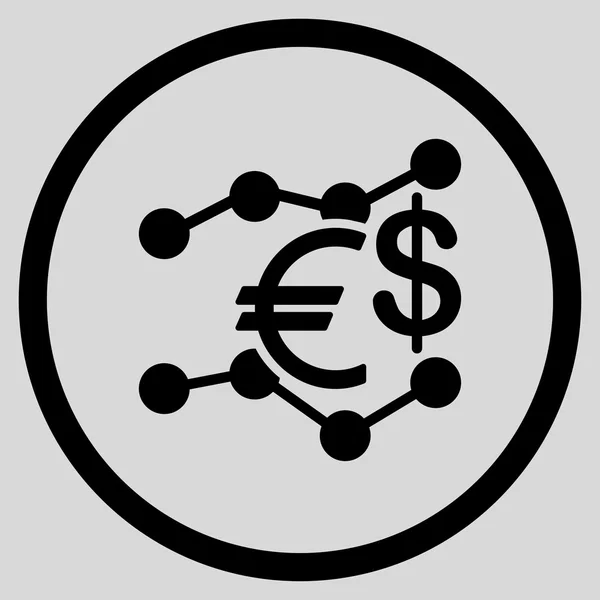 Ícone de tendências de moeda —  Vetores de Stock