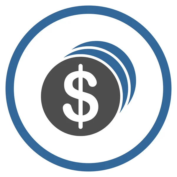 Dólar Monedas icono — Vector de stock