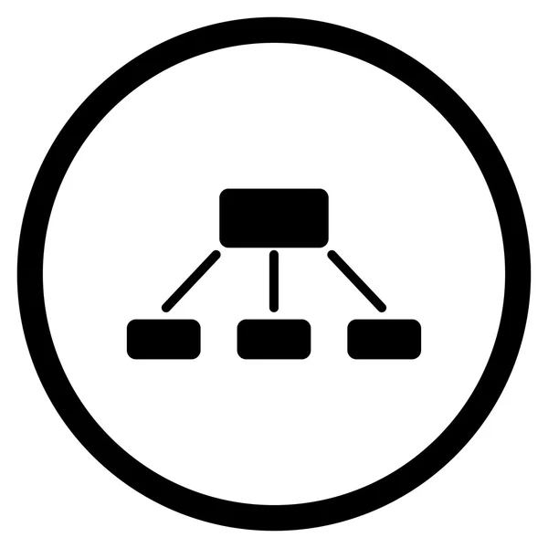 Plochá hierarchie ikona — Stockový vektor