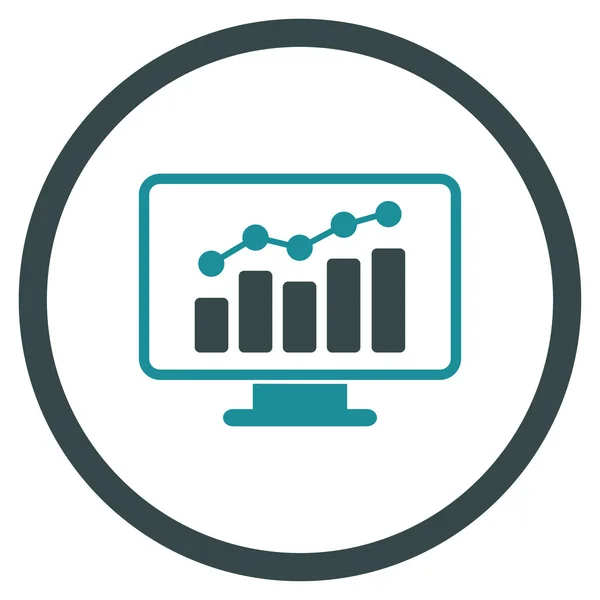 Icona piatta di monitoraggio — Vettoriale Stock