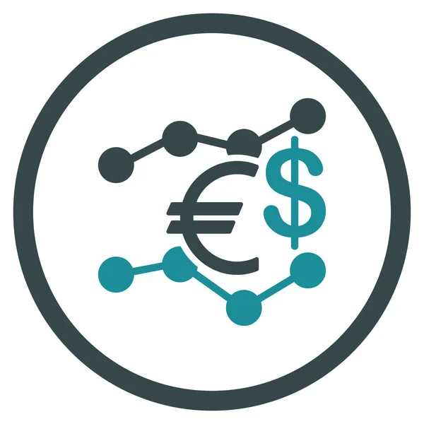 Ikone der Währungstrends — Stockvektor
