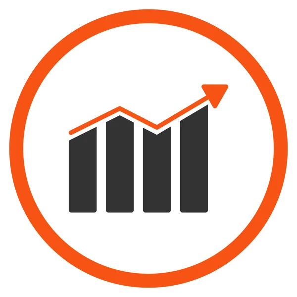 Ícone de tendência plana — Vetor de Stock