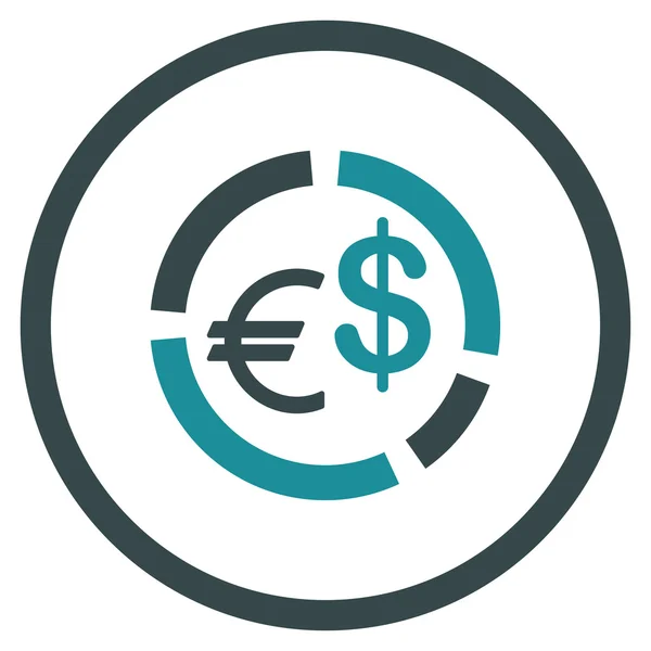 Currency Diagram Icon — Stock Vector