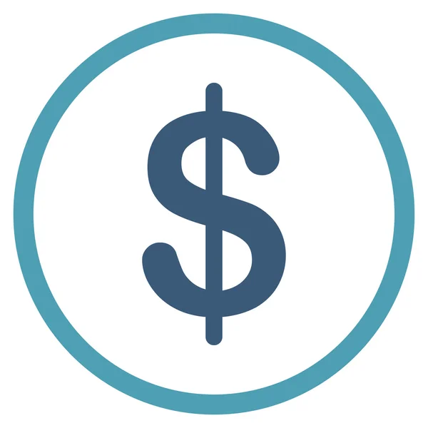 Dollar platte pictogram — Stockvector