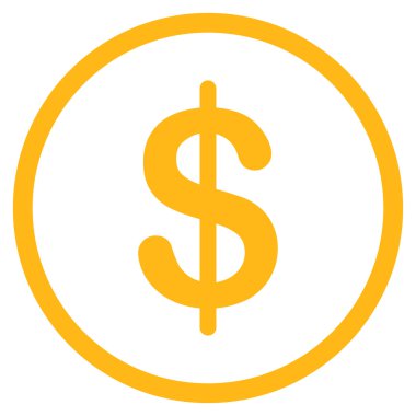 Doları düz simgesi