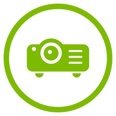 projektör düz simgesi