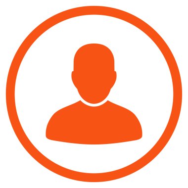 Müşteri düz simgesi