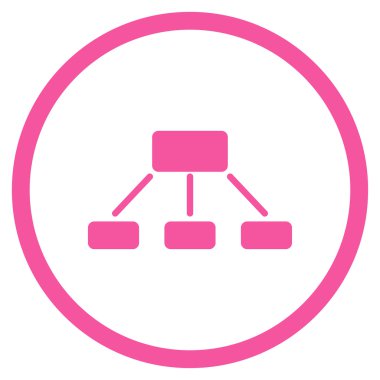 Hiyerarşi düz simgesi