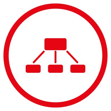 Hiyerarşi düz simgesi