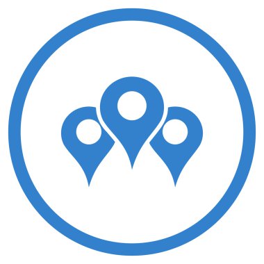 Konumları düz simgesini