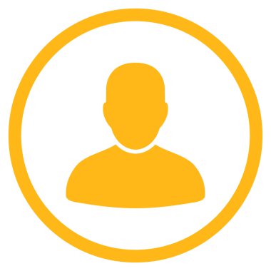 Müşteri düz simgesi