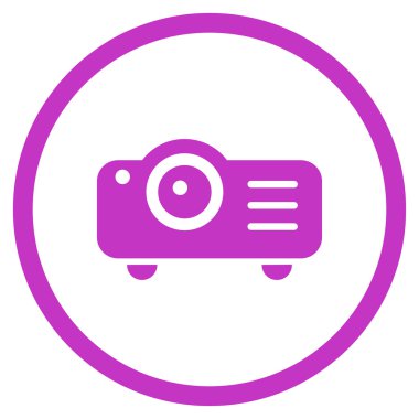 projektör düz simgesi