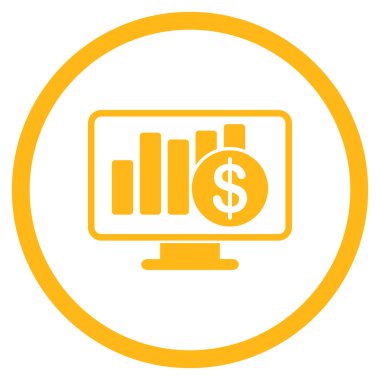 Satış monitör simgesini