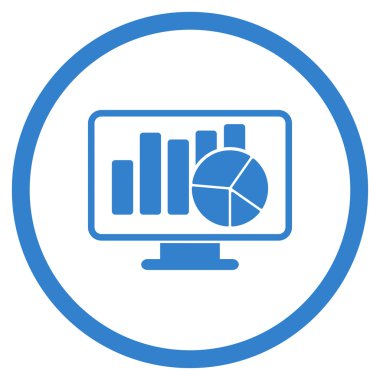 İstatistik düz simgesi