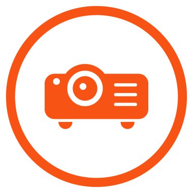 projektör düz simgesi