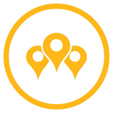 Konumları düz simgesini