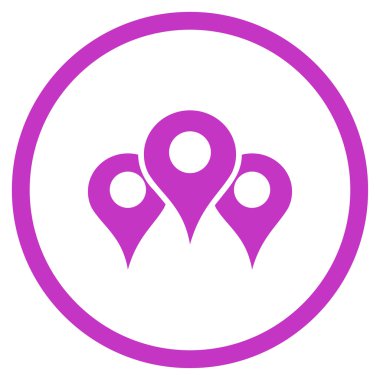 Konumları düz simgesini