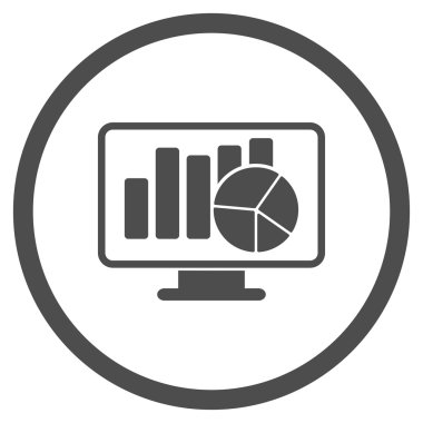 İstatistik düz simgesi