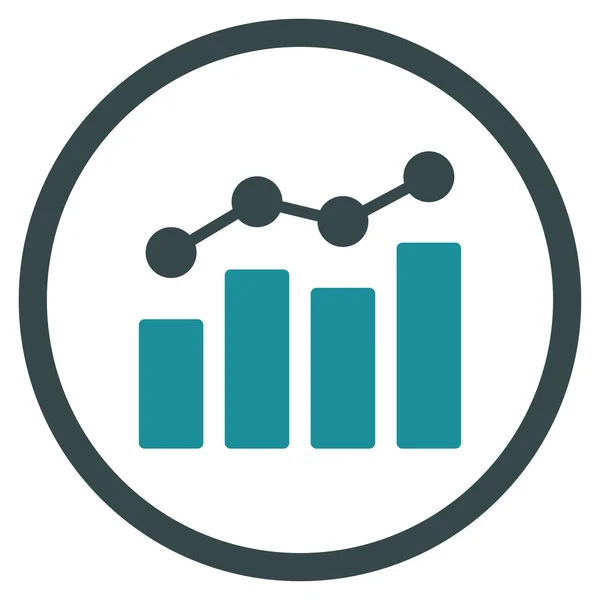 Analytics lapos ikon — Stock Vector