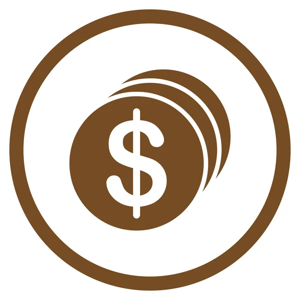 Dollar Icône Pièces — Image vectorielle