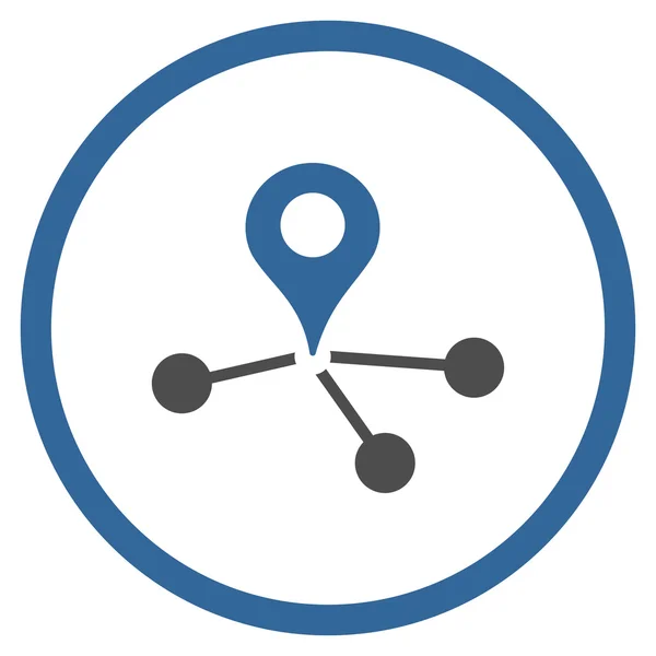 Geo Network Icon — Stock Vector