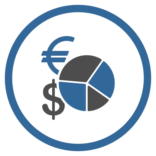Currency Pie Chart Icon — Stock Vector