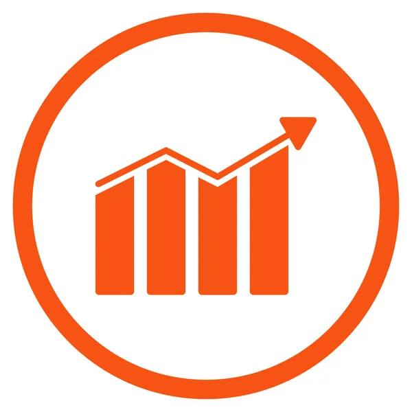 Ícone de tendência plana — Vetor de Stock