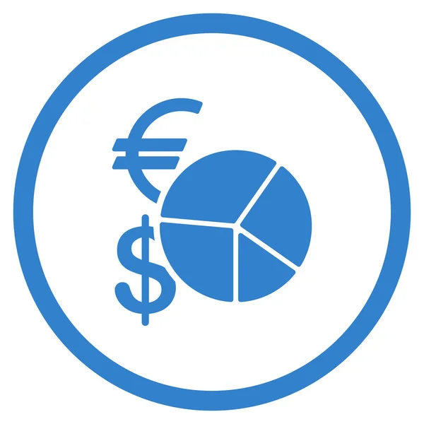 Valuta cirkeldiagram ikonen — Stock vektor