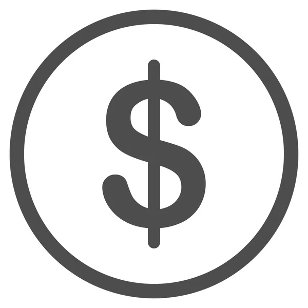 Dollar platte pictogram — Stockvector