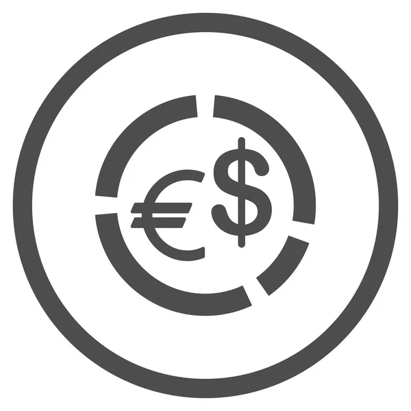 Para birimi diyagram simgesi — Stok Vektör
