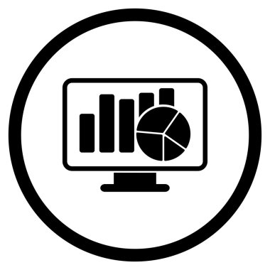 İstatistik düz simgesi