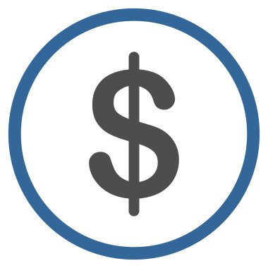 Doları düz simgesi