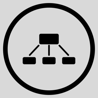 Hiyerarşi düz simgesi