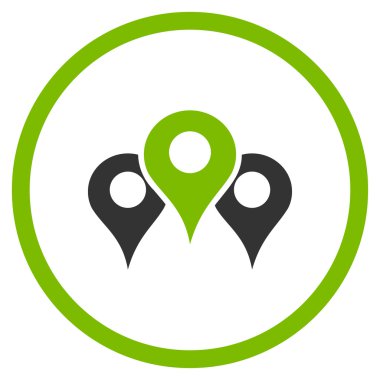 Konumları düz simgesini