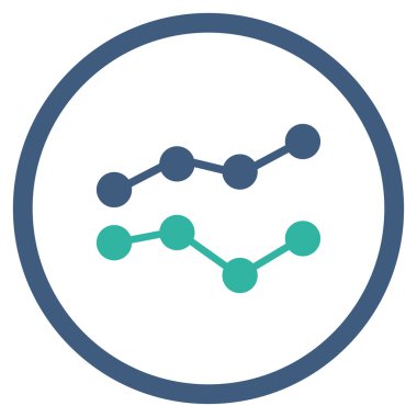 Eğilimleri düz simgesi