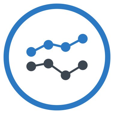 Eğilimleri düz simgesi