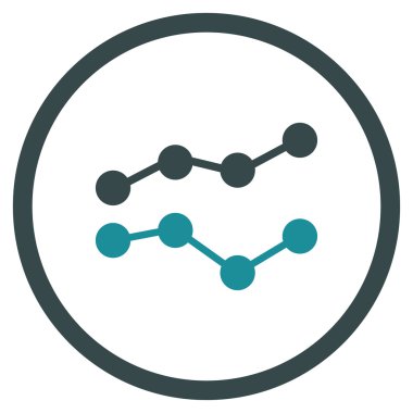 Eğilimleri düz simgesi